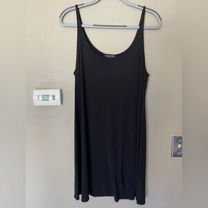 EILEEN FISHER 100% Silk Black Tank Dress Size Large